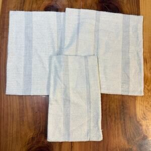 Restoration Hardware Pillow Cover LOT OF 3 Alpaca Stripe Rectangle Square L3-16